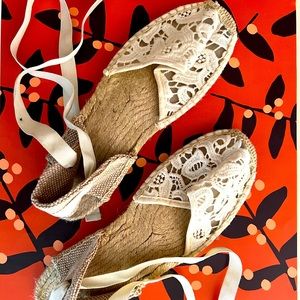 Soludos espadrille wrap sandals size 7